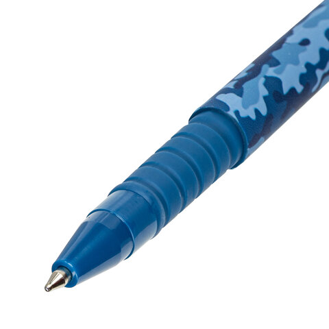 Ручка шариковая BRAUBERG SOFT TOUCH GRIP "MILITARY", СИНЯЯ, мягкое Ручка шариковая BRAUBERG SOFT TOUCH GRIP "MILITARY", СИНЯЯ, мягкое