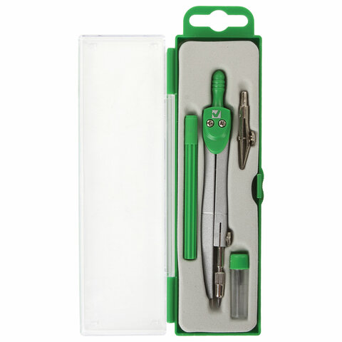 Готовальня BRAUBERG "Klasse", 4 предмета: циркуль 125 мм, рейсфедерная Готовальня BRAUBERG "Klasse", 4 предмета: циркуль 125 мм, рейсфедерная