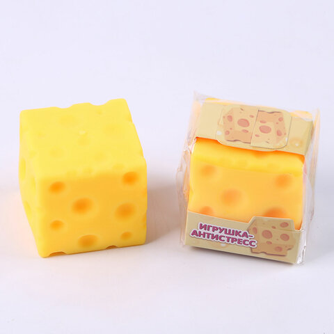 Игрушка-антистресс "СЫР", 6 см, дисплей, JOLLY JOT (ДЖОЛЛИ ДЖОТ),
