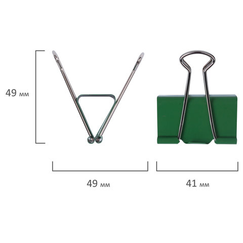 Зажимы для бумаг BRAUBERG, КОМПЛЕКТ 12 шт., 41 мм, на 200 листов, цветные, Зажимы для бумаг BRAUBERG, КОМПЛЕКТ 12 шт., 41 мм, на 200 листов, цветные,