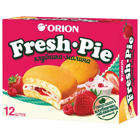 Печенье ORION "Fresh-Pie Strawberry-raspberry", клубника-малина, 300 г Печенье ORION "Fresh-Pie Strawberry-raspberry", клубника-малина, 300 г