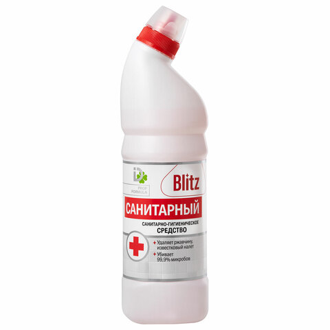 Средство для уборки сантехники и туалета 1000 г САНИТАРНЫЙ BLITZ, гель, 8000023 Средство для уборки сантехники и туалета 1000 г САНИТАРНЫЙ BLITZ, гель, 8000023