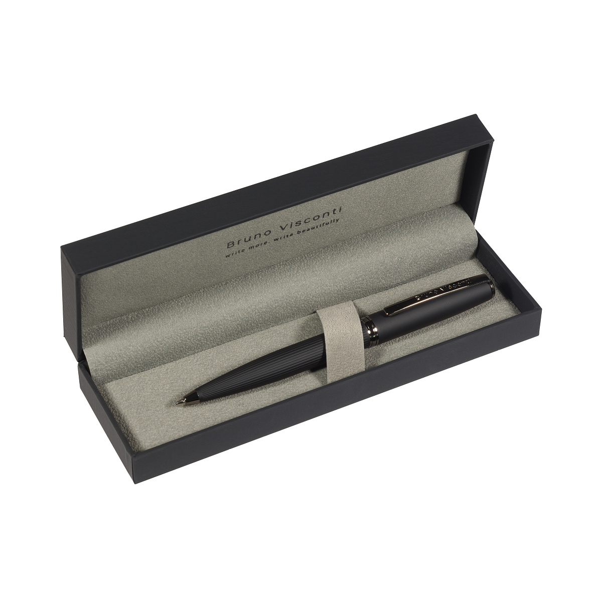 РУЧКА "SIDNEY" В SOFT TOUCH ФУТЛЯРЕ 0.7 MM, СИНЯЯ (корпус черный,