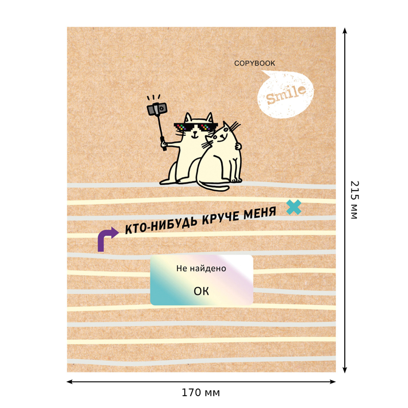 Тетрадь на кольцах А5, 200л., BG "Круче меня - нет!", 4 цвет. блок, Тетрадь на кольцах А5, 200л., BG "Круче меня - нет!", 4 цвет. блок,