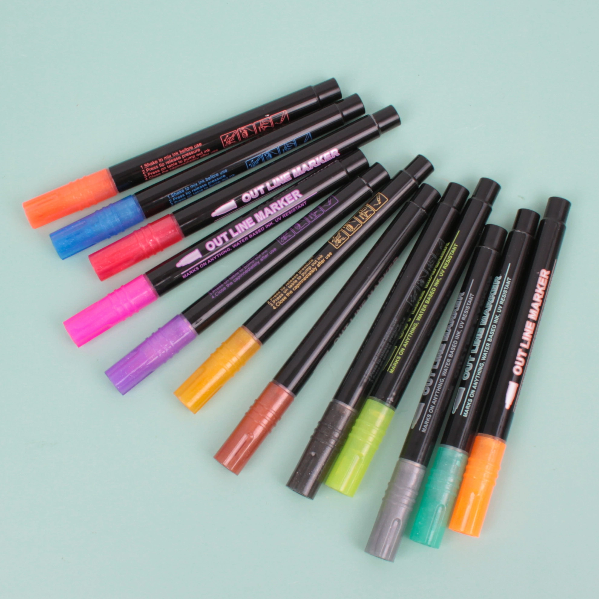 Маркеры акриловые металлизированные 12 штук Маркеры акриловые металлизированные 12 штук