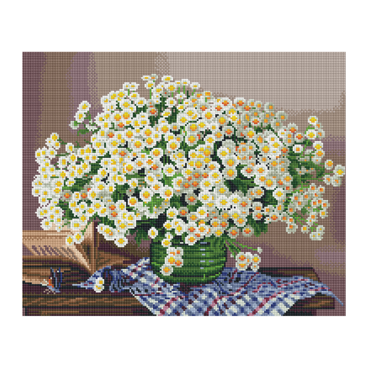 Алмазная мозаика ТРИ СОВЫ "Ромашки", 40*50см, холст, картонная коробка Алмазная мозаика ТРИ СОВЫ "Ромашки", 40*50см, холст, картонная коробка