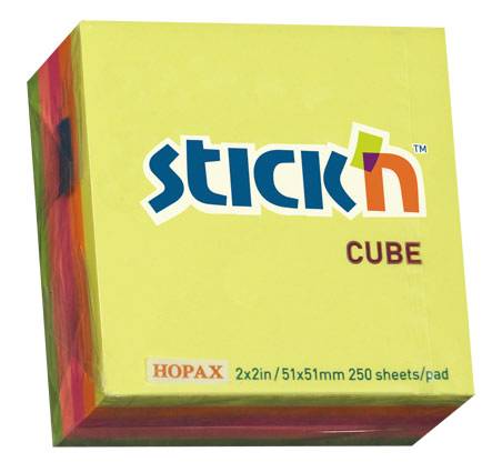 Блок самоклеящийся Stick`n 51х51 мм 1 шт 250 л. ассорти неон 5 цв. Блок самоклеящийся Stick`n 51х51 мм 1 шт 250 л. ассорти неон 5 цв.