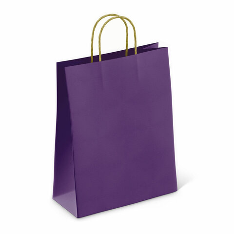 Крафт-пакет бумажный "Dark violet" 26х15х35 см, с кручеными ручками, Крафт-пакет бумажный "Dark violet" 26х15х35 см, с кручеными ручками,
