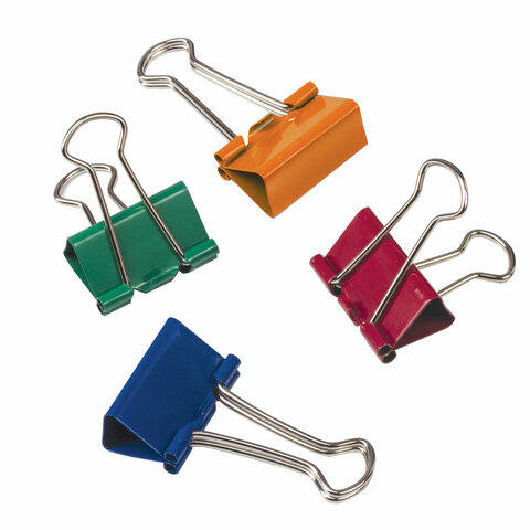 Зажимы для бумаг BRAUBERG, КОМПЛЕКТ 48 шт., 25 мм, на 100 листов, цветные, Зажимы для бумаг BRAUBERG, КОМПЛЕКТ 48 шт., 25 мм, на 100 листов, цветные,