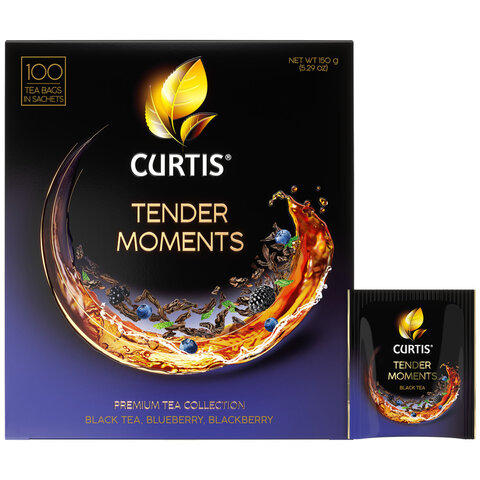 Чай CURTIS "Tender Moments" ежевика, черника и мята, мелкий лист, 100 Чай CURTIS "Tender Moments" ежевика, черника и мята, мелкий лист, 100