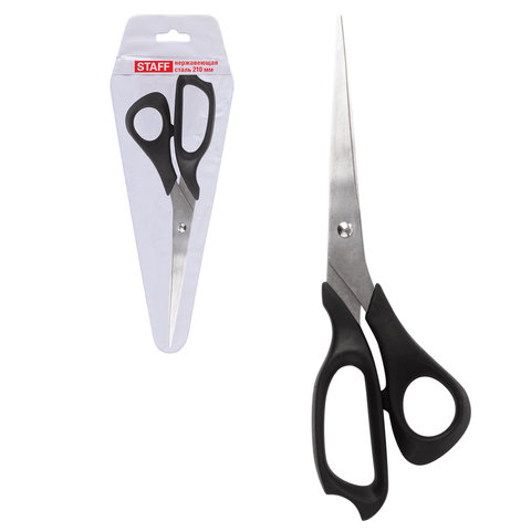 Ножницы STAFF, 210 мм, чёрные, 235460 Ножницы STAFF, 210 мм, чёрные, 235460