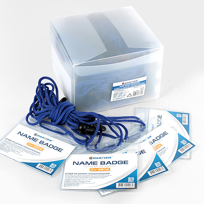 Бейдж на шнурке горизонтальный 105*60мм "Darvish" Бейдж на шнурке горизонтальный 105*60мм "Darvish"