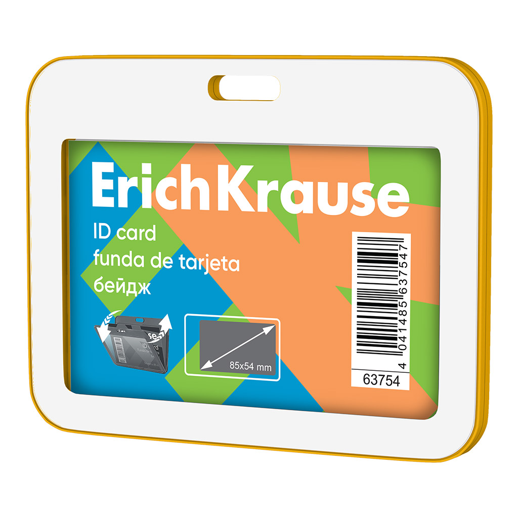 Бейдж горизонтальный ErichKrause Neon, книжка, размер вставки 85х54 мм, желтый Бейдж горизонтальный ErichKrause Neon, книжка, размер вставки 85х54 мм, желтый