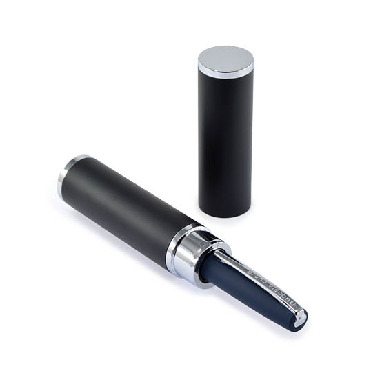 РУЧКА "SIENNA" В ТУБУСЕ КРУГЛОЙ ФОРМЫ 1,0 ММ, СИНЯЯ (корпус синий, РУЧКА "SIENNA" В ТУБУСЕ КРУГЛОЙ ФОРМЫ 1,0 ММ, СИНЯЯ (корпус синий,