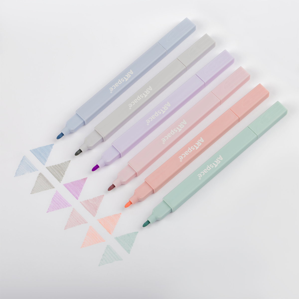 Набор текстовыделителей двусторонних ArtSpace "Thin trace", 06цв.,