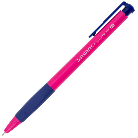 Ручка шариковая автоматическая BRAUBERG A-30 COLOR MIX "WRITING 3.0", Ручка шариковая автоматическая BRAUBERG A-30 COLOR MIX "WRITING 3.0",
