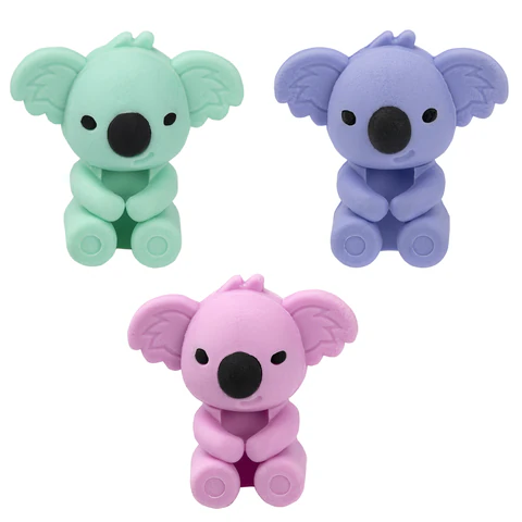 Ластик-топпер для карандаша FUNSTER (ФАНСТЕР) "КОАЛЫ", НАБОР 3 штуки, Ластик-топпер для карандаша FUNSTER (ФАНСТЕР) "КОАЛЫ", НАБОР 3 штуки,