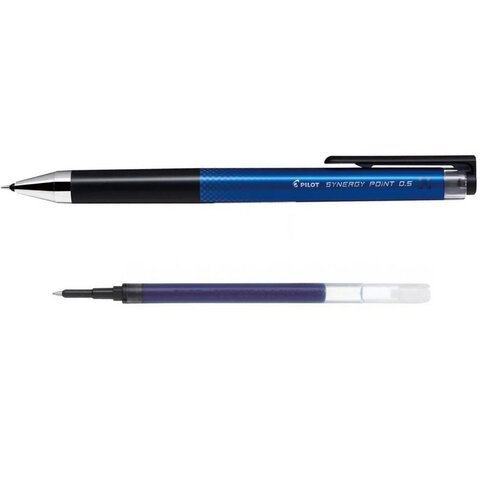 Ручка гелевая автоматическая PILOT Synergy Point, СИНЯЯ, корпус синий, линия Ручка гелевая автоматическая PILOT Synergy Point, СИНЯЯ, корпус синий, линия