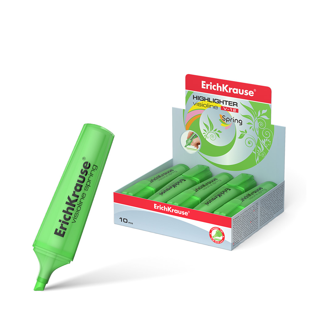 Текстмаркер ErichKrause® Visioline V-12 Spring, цвет чернил зеленый (в Текстмаркер ErichKrause® Visioline V-12 Spring, цвет чернил зеленый (в