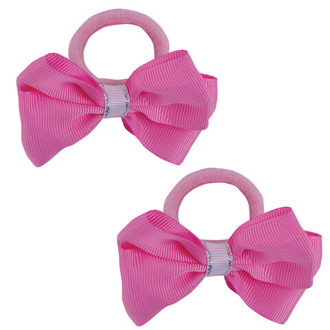 Резинки для волос НАБОР 2 шт., 8х3,5 см, с бантиком АССОРТИ, MONTE VITA (МОНТЕ