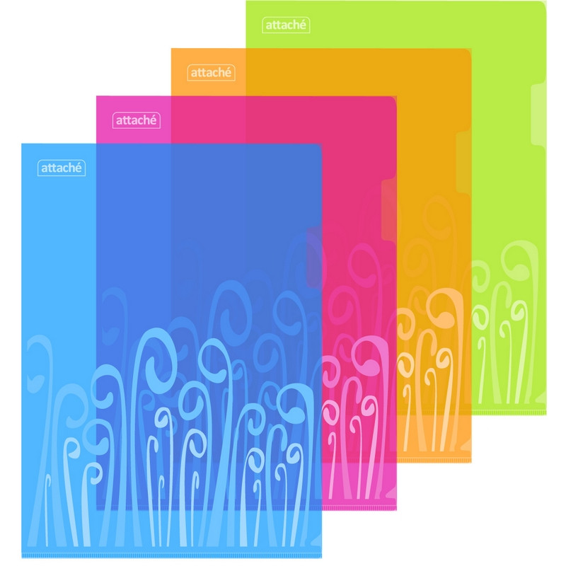 Папка уголок Attache Fantasy А4 в уп. 8шт/уп в асс. штр. 4650000344411 Папка уголок Attache Fantasy А4 в уп. 8шт/уп в асс. штр. 4650000344411