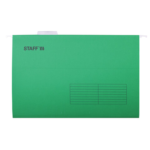 Подвесные папки A4/Foolscap (404х240мм) до 80 л., КОМПЛЕКТ 10 шт., зеленые,