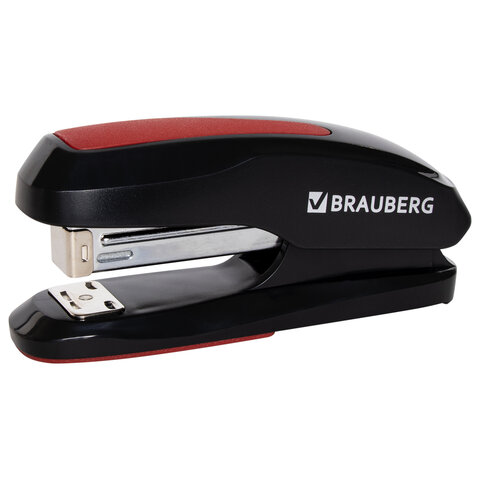 Степлер №24/6, 26/6 BRAUBERG "Extra", до 30 листов, черно-красный, Степлер №24/6, 26/6 BRAUBERG "Extra", до 30 листов, черно-красный,