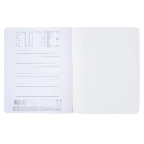 Тетрадь А5, 96 л., HATBER, скоба, клетка, Soft-touch ламинация, СОЛО Тетрадь А5, 96 л., HATBER, скоба, клетка, Soft-touch ламинация, СОЛО