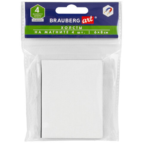 Холсты на магните прямоугольные НАБОР 4 шт., 6х8 см, 280 г/м2, 100% хлопок, Холсты на магните прямоугольные НАБОР 4 шт., 6х8 см, 280 г/м2, 100% хлопок,