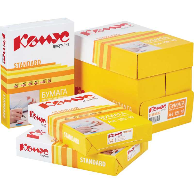 Бумага КОМУС ДОКУМЕНТ Standard (А4, марка С, 80 г/кв.м, 500 л) Бумага КОМУС ДОКУМЕНТ Standard (А4, марка С, 80 г/кв.м, 500 л)