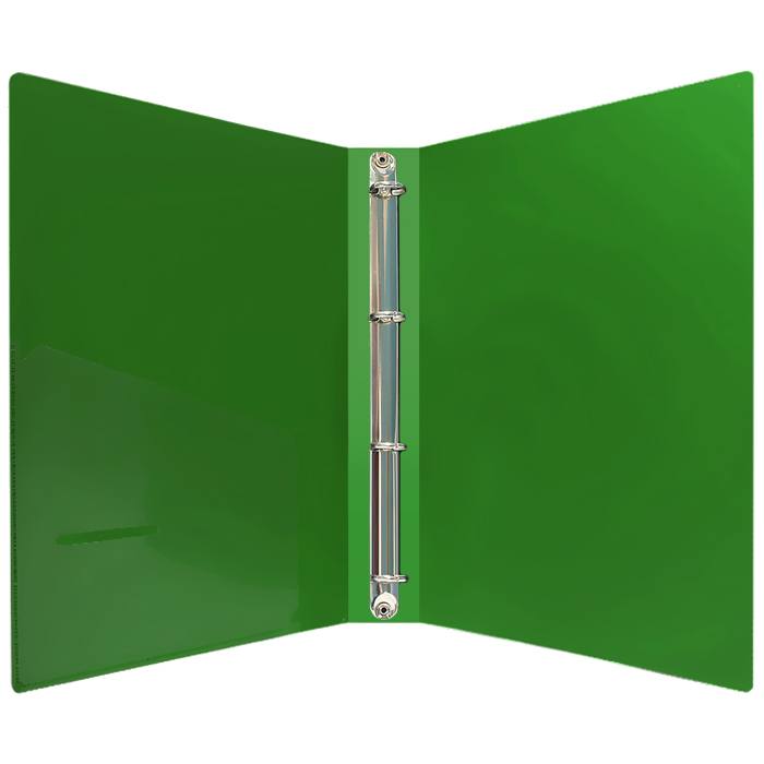 Папка с 4-мя кольцами (35мм) "Darvish" зеленая толщина 0,7мм