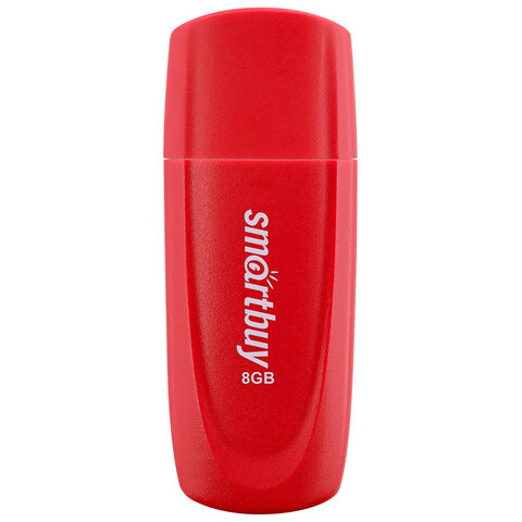 Флеш-диск 8 GB SMARTBUY Scout USB 2.0, красный, SB008GB2SCR Флеш-диск 8 GB SMARTBUY Scout USB 2.0, красный, SB008GB2SCR