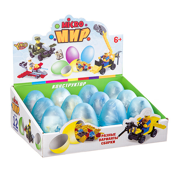 Конструктор 2 в 1 в яйце, Армия, серия Micro Мир, D/B 12 шт.,26х9х19, Космос-4 Конструктор 2 в 1 в яйце, Армия, серия Micro Мир, D/B 12 шт.,26х9х19, Космос-4
