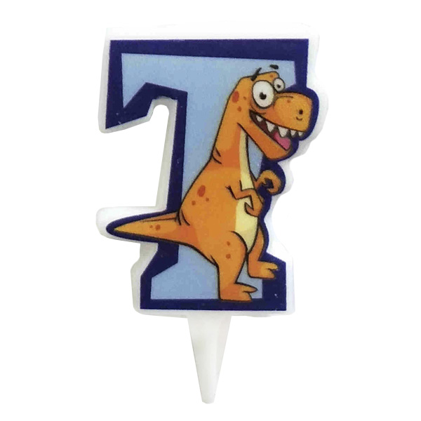 Свеча Цифра 7 Динозавр 5см Свеча Цифра 7 Динозавр 5см