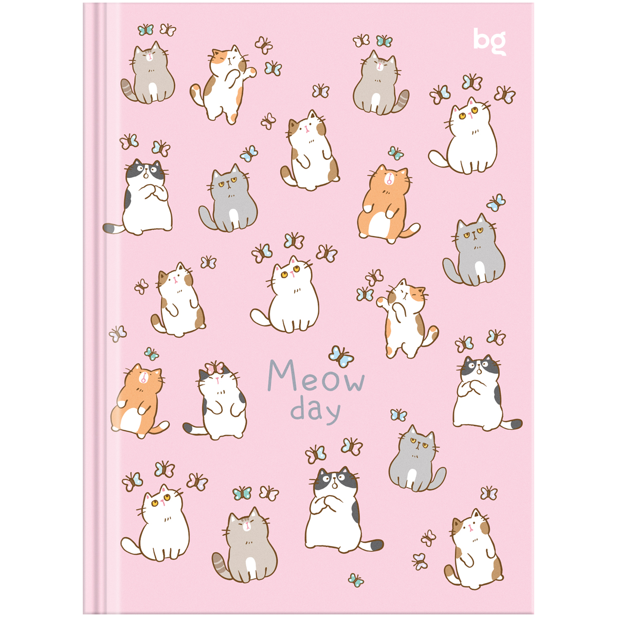 Бизнес-блокнот А6, 80л., BG "Meow day", глянцевая ламинация Бизнес-блокнот А6, 80л., BG "Meow day", глянцевая ламинация
