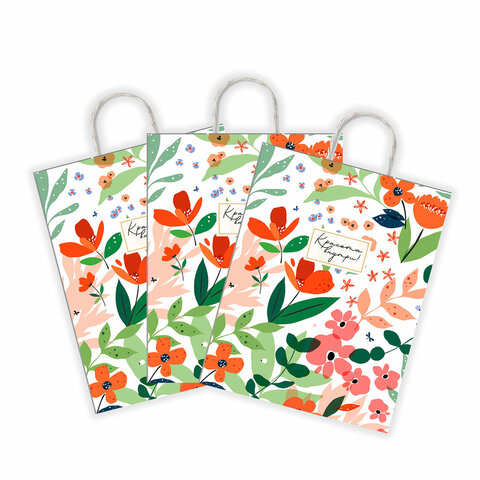 Крафт-пакет бумажный "Красота внутри" 26х15х35 см, с кручеными Крафт-пакет бумажный "Красота внутри" 26х15х35 см, с кручеными