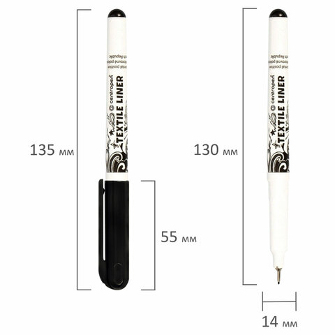 Маркер для ткани ЧЕРНЫЙ CENTROPEN "Textile Liner", игольчатый Маркер для ткани ЧЕРНЫЙ CENTROPEN "Textile Liner", игольчатый