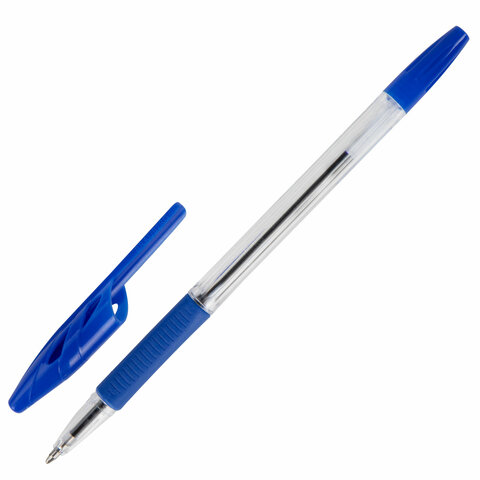 Ручки шариковые с грипом BRAUBERG "ULTRA GT", НАБОР 10 ШТУК, СИНИЕ,