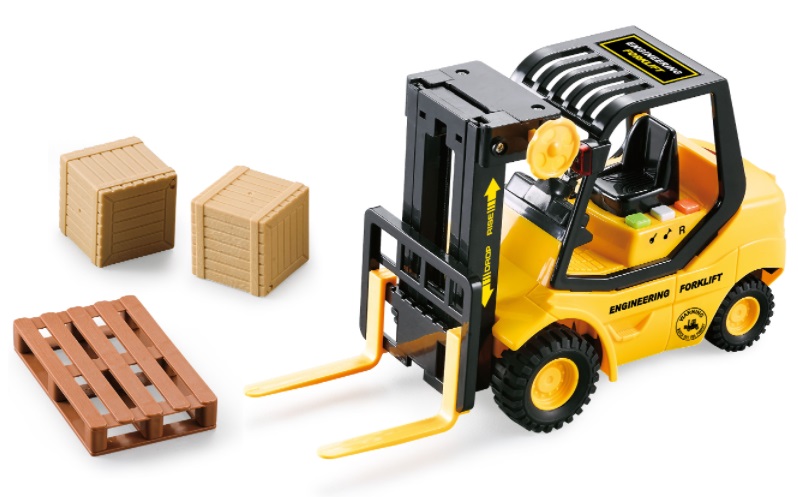 Погрузчик вилочный с коробками 1:16, свет, звук, фрикция Погрузчик вилочный с коробками 1:16, свет, звук, фрикция