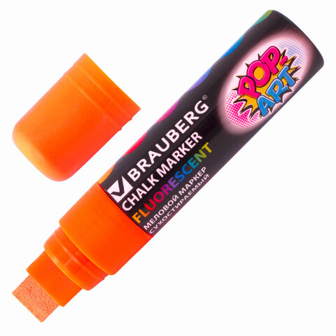 Маркер меловой BRAUBERG "POP-ART", сухостираемый, для гладких Маркер меловой BRAUBERG "POP-ART", сухостираемый, для гладких