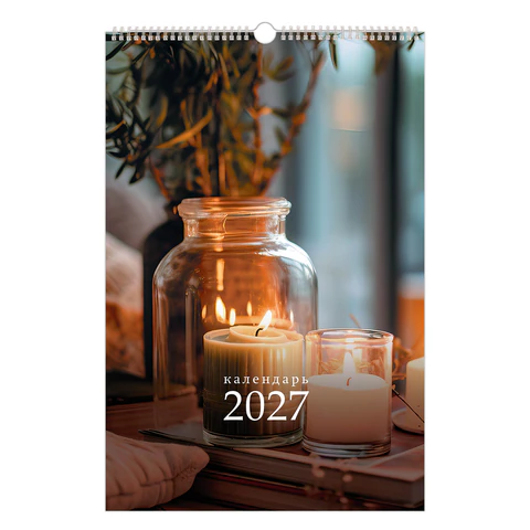 Календарь на гребне с ригелем 2027 г., 30х45 см, BRAUBERG, "Уют", Календарь на гребне с ригелем 2027 г., 30х45 см, BRAUBERG, "Уют",