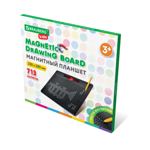 Магнитный планшет доска MAGPAD MAX для рисования 25х28 см, 713 шариков, BRAUBERG Магнитный планшет доска MAGPAD MAX для рисования 25х28 см, 713 шариков, BRAUBERG