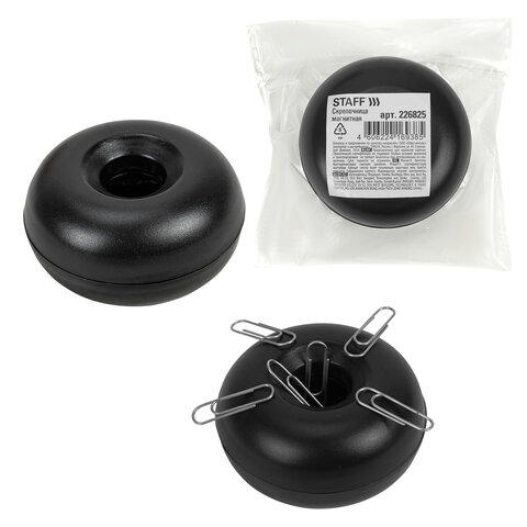 Скрепочница магнитная STAFF, прозрачный корпус, 226825 Скрепочница магнитная STAFF, прозрачный корпус, 226825