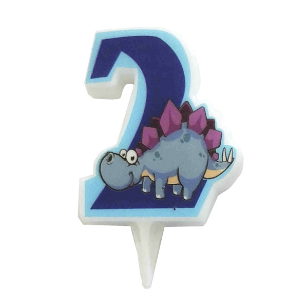 Свеча Цифра 2 Динозавр 5см Свеча Цифра 2 Динозавр 5см