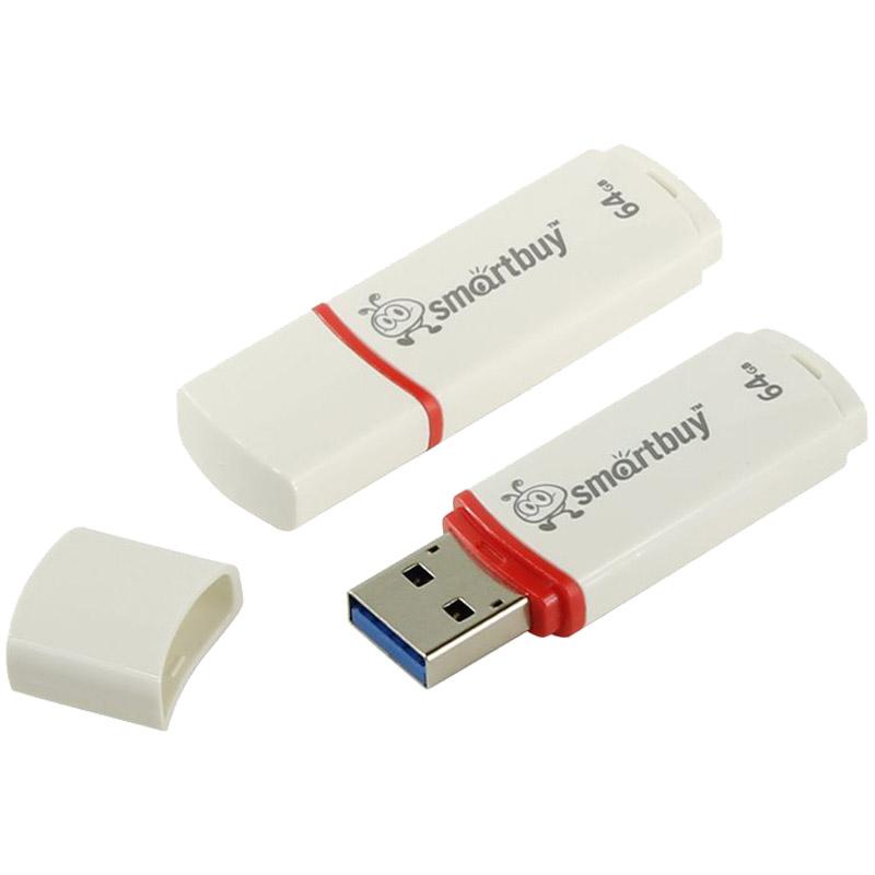 Память Smart Buy "Crown" 64GB, USB 2.0 Flash Drive, белый SB64GBCRW-W Память Smart Buy "Crown" 64GB, USB 2.0 Flash Drive, белый SB64GBCRW-W