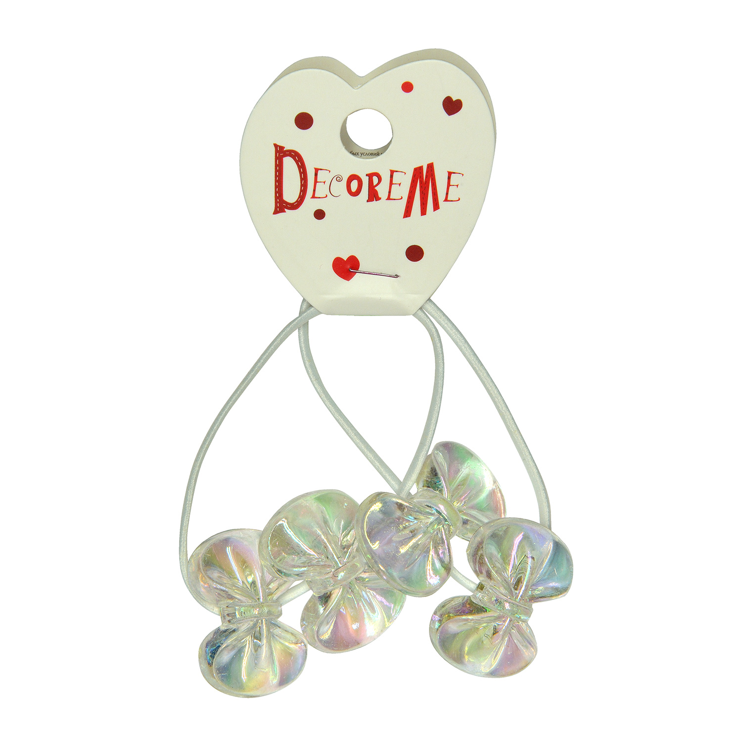 РЕЗИНКА ДЛЯ ВОЛОС "РАДУЖНЫЕ БАНТИКИ" 2 ШТ, 5 ЦВЕТОВ