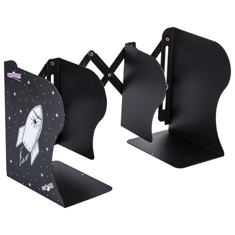 Подставка-держатель для книг и учебников ЮНЛАНДИЯ "Space", раздвижная, Подставка-держатель для книг и учебников ЮНЛАНДИЯ "Space", раздвижная,