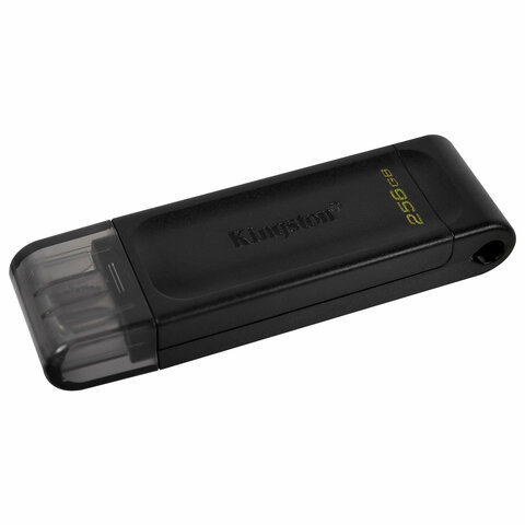 Флеш-диск 256 GB KINGSTON DataTraveler 70, разъем Type-C 3.2, черный, DT70/256GB Флеш-диск 256 GB KINGSTON DataTraveler 70, разъем Type-C 3.2, черный, DT70/256GB