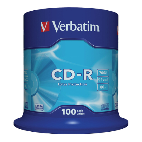 Диски CD-R VERBATIM 700 Mb 52х Cake Box (упаковка на шпиле), КОМПЛЕКТ 100 шт., Диски CD-R VERBATIM 700 Mb 52х Cake Box (упаковка на шпиле), КОМПЛЕКТ 100 шт.,