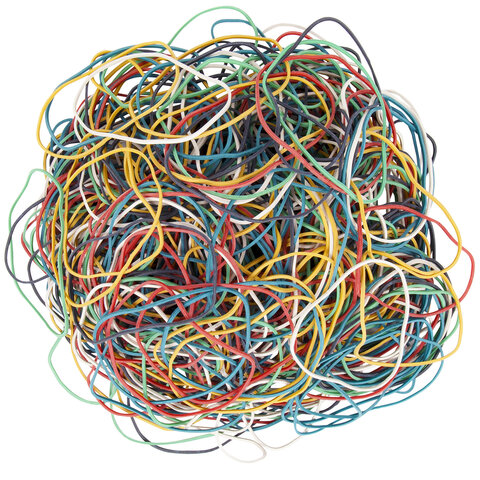 Резинки банковские универсальные диаметром 60 мм, BRAUBERG 500 г, цветные,